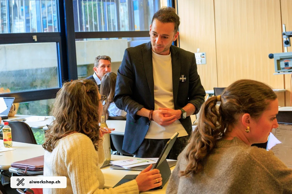 George Raymond-Alshoufi leitet einen Agentic-AI-Workshop für Innovation Time Lausanne an der UNIL
